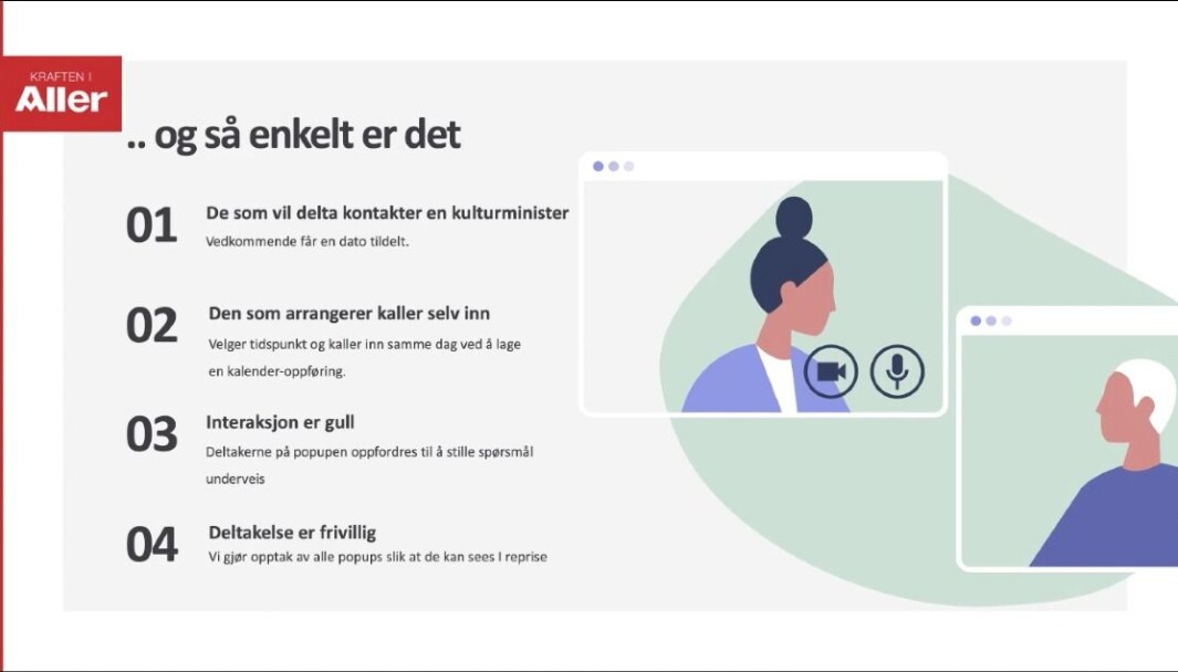 Her har Aller lastet opp noen punkter som viser hvordan de ansatte kan bidra. Her har Aller lastet opp noen punkter som viser hvordan de ansatte kan bidra.