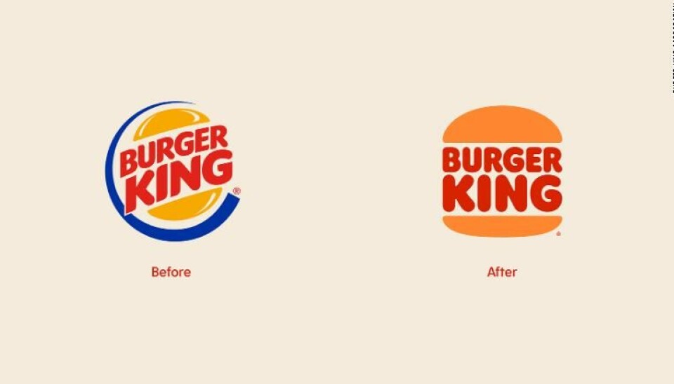 Her er den nye logoen til Burger King.