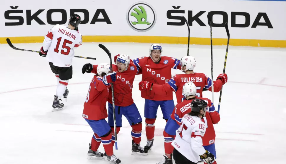 Bilde fra ishockey-VM 2016. Kamp mellom Norge - Sveits.
