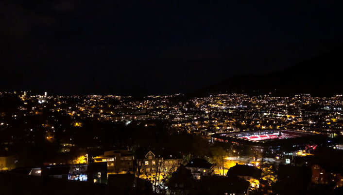 Brann stadion om kvelden. Brann stadion om kvelden.