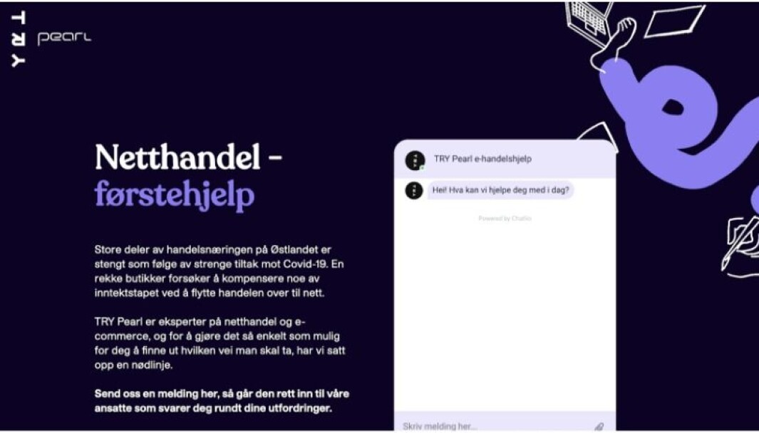 TRY Pearl har satt opp en nødlinje for nedstengte butikker som har behov for å flytte handelen til nett. TRY Pearl har satt opp en nødlinje for nedstengte butikker som har behov for å flytte handelen til nett.