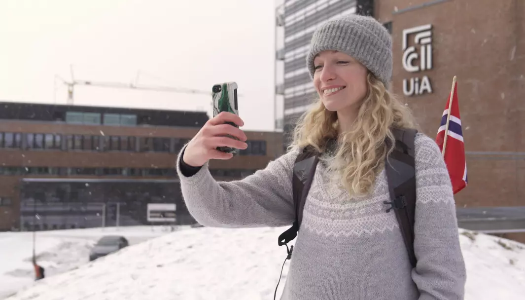 UiAs video viser frem både universitetet og Norge.