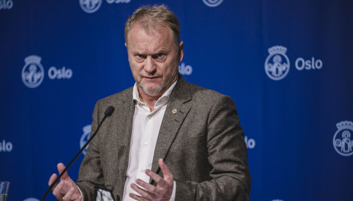Oslo 20210201.
Byrådsleder Raymond Johansen orienterer om koronasituasjonen og hvilke tiltak som skal gjelde i Oslo fra onsdag 3. februar.
Foto: Stian Lysberg Solum / NTB Oslo 20210201.
Byrådsleder Raymond Johansen orienterer om koronasituasjonen og hvilke tiltak som skal gjelde i Oslo fra onsdag 3. februar.
Foto: Stian Lysberg Solum / NTB