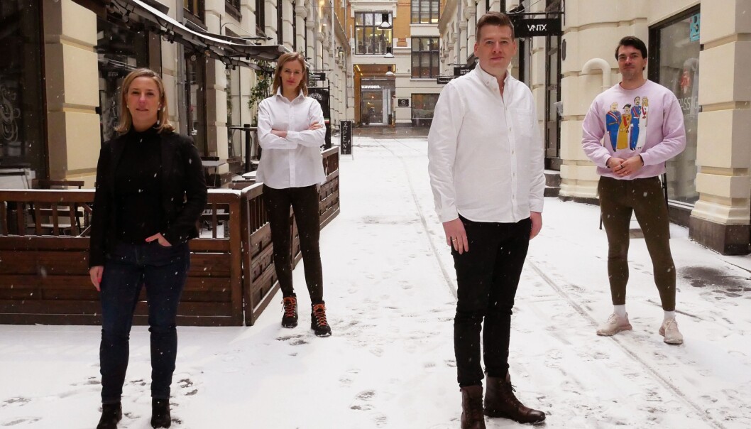 Fra venstre, Lina Berndtsson, Charlotte Roppen, Kristoffer Torp og Martin Belej. Fra venstre, Lina Berndtsson, Charlotte Roppen, Kristoffer Torp og Martin Belej.