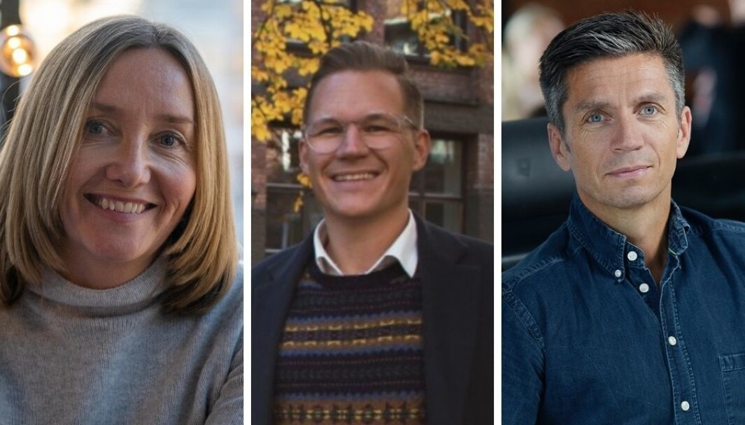 Trigger-sjef Bente Kvam Kristoffersen, byråleder Lars Eia Kirkholm i JCP PRAD og partner Dag Berg i HK reklamebyrå. Trigger-sjef Bente Kvam Kristoffersen, byråleder Lars Eia Kirkholm i JCP PRAD og partner Dag Berg i HK reklamebyrå.