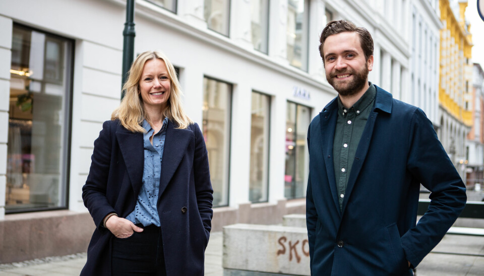 Leder for TRY Innhold, Lene Vintervoll, sammen med nyansatt innholdsredaktør Jonas Sverrisson Rasch.
