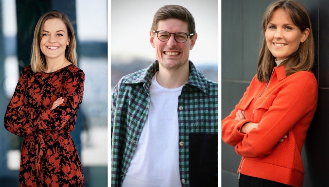 Julie Skogheim, Magnus Nystrand og Tone Standal Vesterhus har alle fått nye stillinger i Corporate Communications. Julie Skogheim, Magnus Nystrand og Tone Standal Vesterhus har alle fått nye stillinger i Corporate Communications.