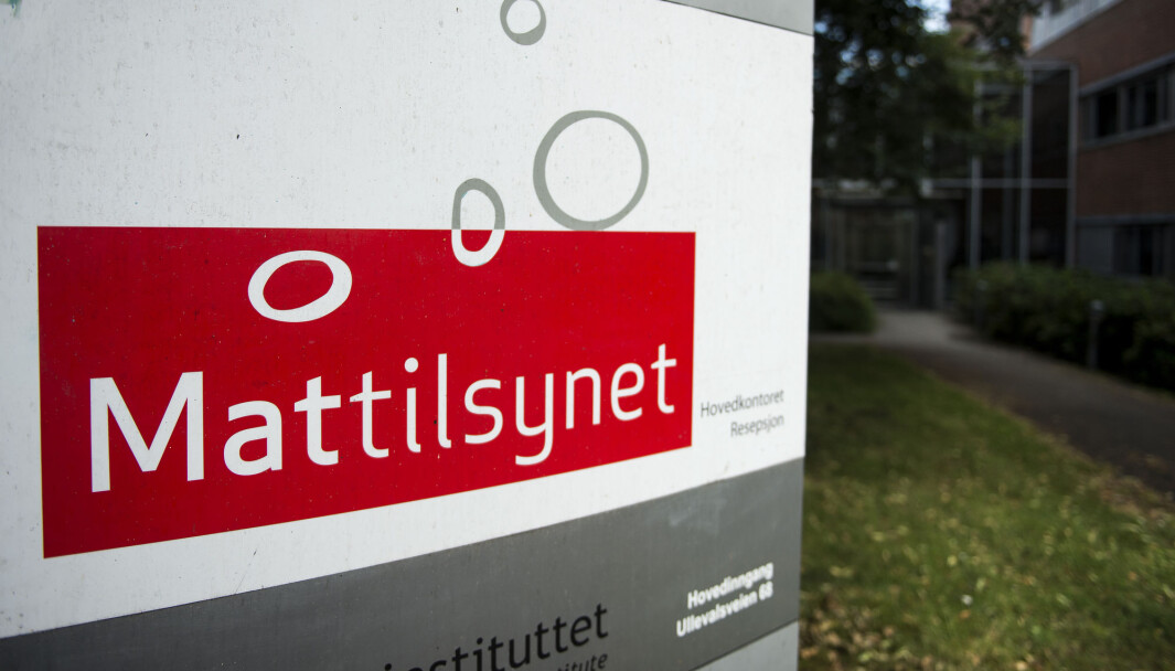 Illustrasjonsbilde av kontorbyggningen og skiltet til Mattilsynet i Oslo. Foto: Carina Johansen / NTB Illustrasjonsbilde av kontorbyggningen og skiltet til Mattilsynet i Oslo. Foto: Carina Johansen / NTB