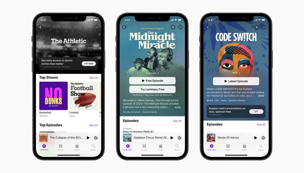 Apple Podcast Subscriptions blir tilgjengelig i løpet av mai. Apple Podcast Subscriptions blir tilgjengelig i løpet av mai.