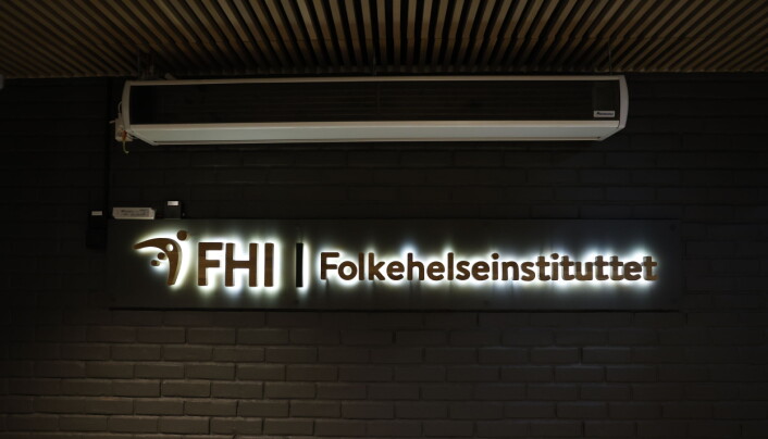 Folkehelseinstituttet skilt og logo. Folkehelseinstituttet skilt og logo.