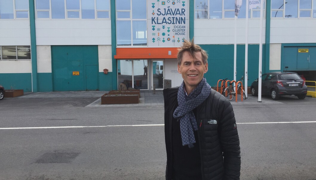 Nofimas kommunikasjonsdirektr Morgan Lillegrd utenfor Ocean Cluster House i Reykjavik, Island. Nofimas kommunikasjonsdirektr Morgan Lillegrd utenfor Ocean Cluster House i Reykjavik, Island.