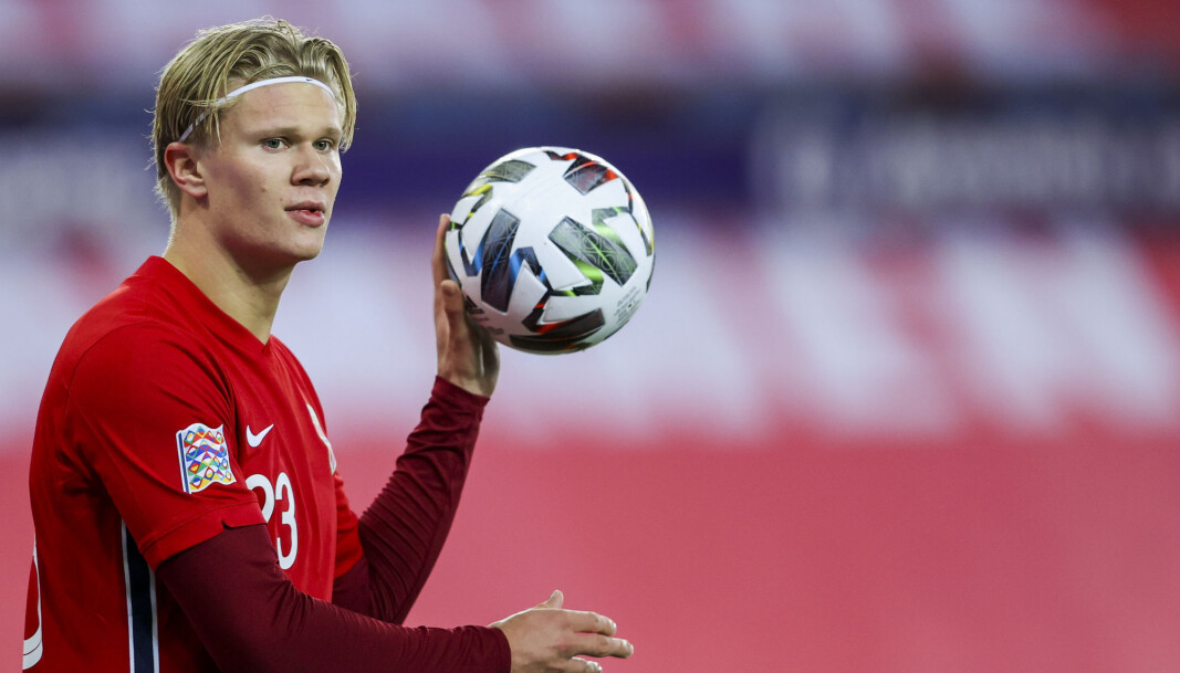 Norges Erling Braut Haaland under Nasjonsliga-kampen i fotball mellom Norge og Nord-Irland på Ullevaal stadion. Foto: Ørn E. Borgen / NTB Norges Erling Braut Haaland under Nasjonsliga-kampen i fotball mellom Norge og Nord-Irland på Ullevaal stadion. Foto: Ørn E. Borgen / NTB