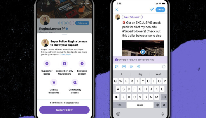 Med Super Follows tar Twitter opp konkurransen med den populære tjenesten Patreon. Med Super Follows tar Twitter opp konkurransen med den populære tjenesten Patreon.