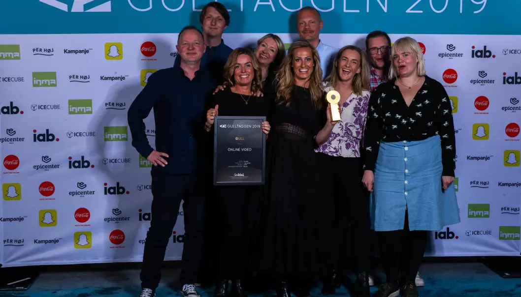 Anorakk herjer i årets Gulltaggen. Her fra prisutdelingen av Gulltaggen 2019 hvor de vant gull i kategorien «Online video»