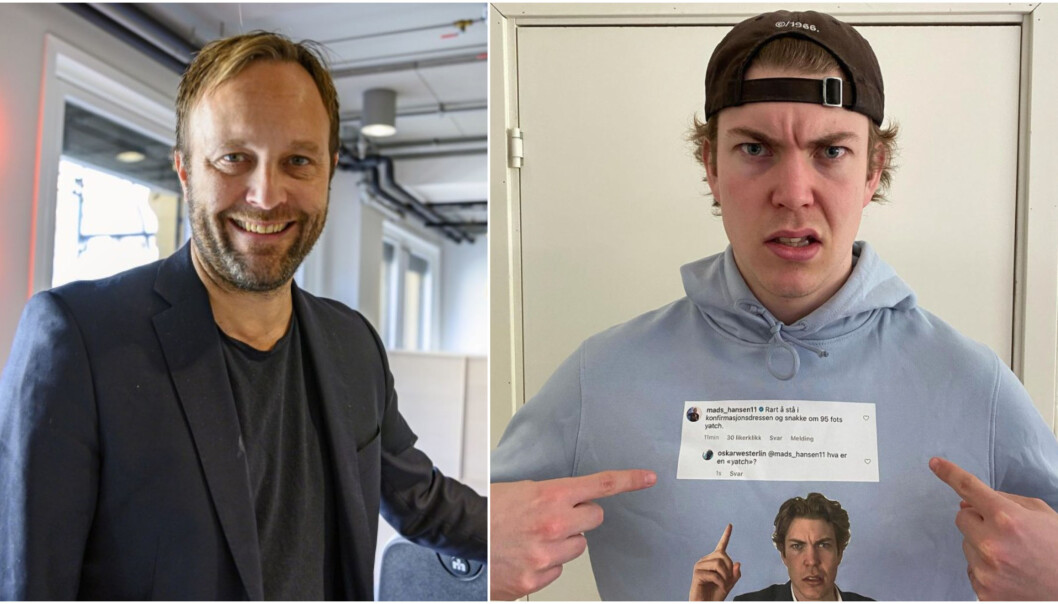 Sindre Beyer får gjennomgå når TikTok-stjernen Oskar Westerlin rater kjøleskapet hans. Sindre Beyer får gjennomgå når TikTok-stjernen Oskar Westerlin rater kjøleskapet hans.