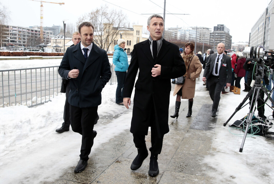 Sindre Beyer var kommunikasjonsrådgiver til Jens Stoltenberg da terroren traff Norge. Dette bildet er fra utdelingen av Nobels fredspris i 2013 Sindre Beyer var kommunikasjonsrådgiver til Jens Stoltenberg da terroren traff Norge. Dette bildet er fra utdelingen av Nobels fredspris i 2013