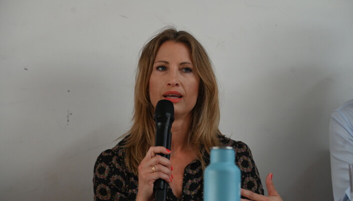 Eva Sannum, partner og gründer av Sannum & Bergestuen, under tirsdagens debatt i Arendal. Eva Sannum, partner og gründer av Sannum & Bergestuen, under tirsdagens debatt i Arendal.