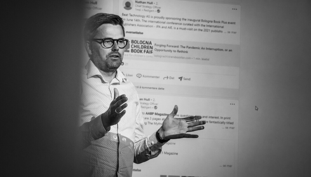 Njål Hansen og Beat Technology har blitt vant til å jobbe digitalt med kundende det siste året. En potensiell kunde fra Romania tok kontakt, de ferdigforhandla en avtale og gjennomførte et prosjekt og lansert en lydboktjeneste uten at de har møtt hverandre. Njål Hansen og Beat Technology har blitt vant til å jobbe digitalt med kundende det siste året. En potensiell kunde fra Romania tok kontakt, de ferdigforhandla en avtale og gjennomførte et prosjekt og lansert en lydboktjeneste uten at de har møtt hverandre.