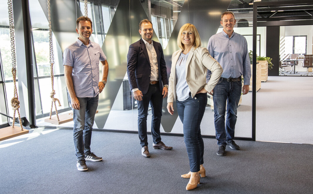 Eierne i WERA AS, fra venstre Jan-Kenneth Walmann, Frederic Kristoffersen (Pancom AS), Kjersti Hole Haatveit og Dag Brekke-Rasmussen. Eierne i WERA AS, fra venstre Jan-Kenneth Walmann, Frederic Kristoffersen (Pancom AS), Kjersti Hole Haatveit og Dag Brekke-Rasmussen.