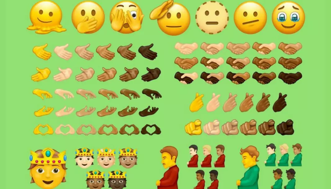 Den siste oppdateringen inneholder 112 nye emojier.