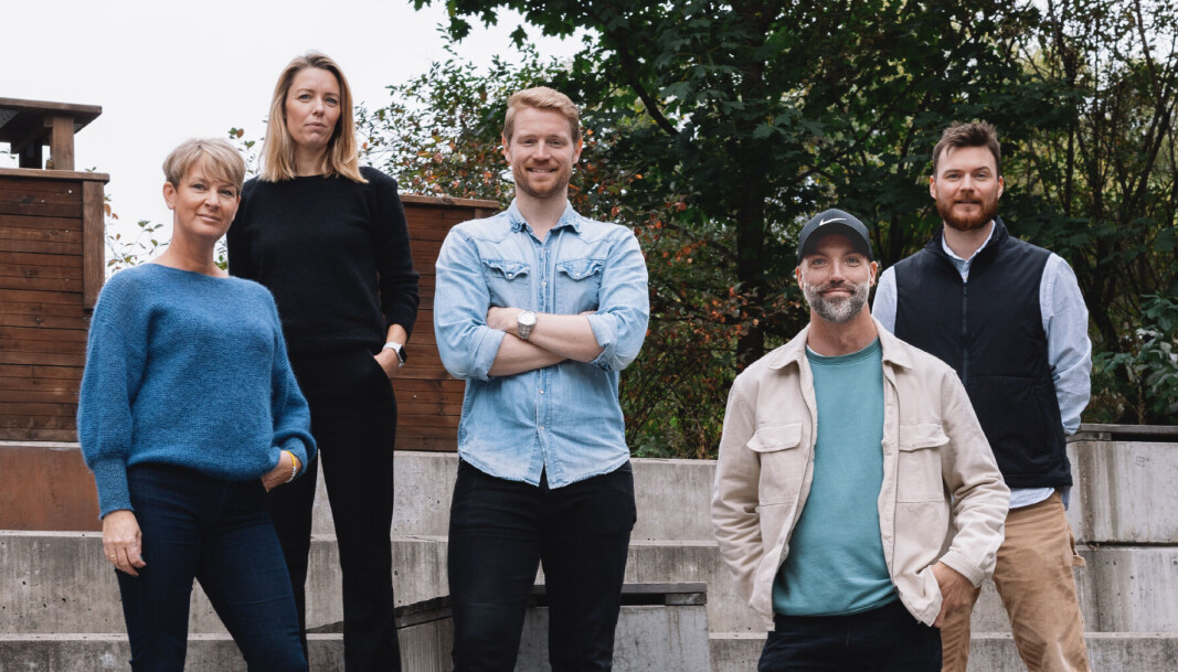 F.v. Camilla Hovind, Tine Jensen, Morten Vinje, Marius Svendsen og Alexander Herlev. F.v. Camilla Hovind, Tine Jensen, Morten Vinje, Marius Svendsen og Alexander Herlev.