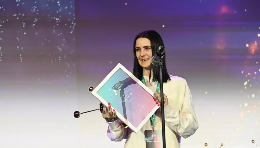 Christine Krieg vant pris under årets Social Media Awards 2021.
