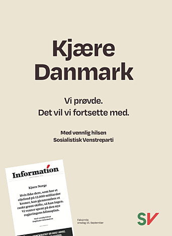 Slik ser annonsen i mandagens avis ut. Slik ser annonsen i mandagens avis ut.