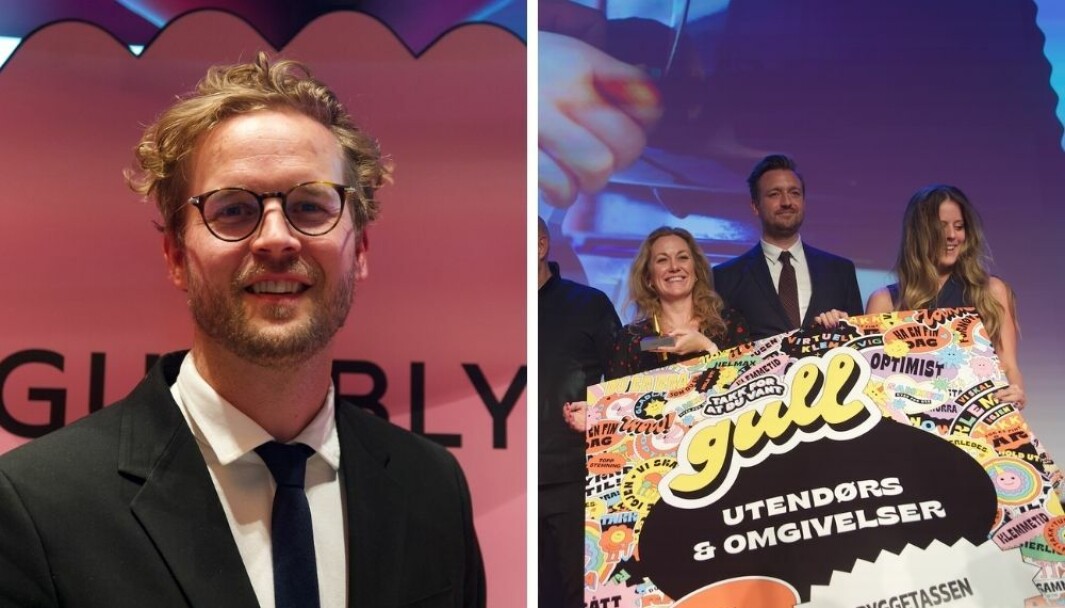 – Det har vært et krevende år for kreativitet, og det å vinne priser i Gullblyanten i denne tiden, setter vi utrolig stor pris på, sier kreativ leder i TRY, Egil Pay. (T.h.) Byrået mottar ett av tre gull, i kategorien Utendørs & Omgivelser. – Det har vært et krevende år for kreativitet, og det å vinne priser i Gullblyanten i denne tiden, setter vi utrolig stor pris på, sier kreativ leder i TRY, Egil Pay. (T.h.) Byrået mottar ett av tre gull, i kategorien Utendørs & Omgivelser.