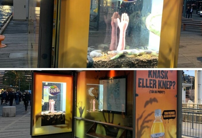 Fra leskuret som er satt opp på Aker Brygge. Fra leskuret som er satt opp på Aker Brygge.