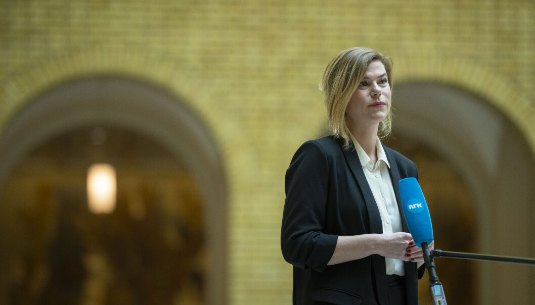 Oslo 20210323. Stortingsrepresentant Jette F. Christensen (Ap) etter redegjørelsen i Stortinget om planlagt salg av Bergen Engines AS.Foto: Fredrik Hagen / NTB Oslo 20210323. Stortingsrepresentant Jette F. Christensen (Ap) etter redegjørelsen i Stortinget om planlagt salg av Bergen Engines AS.Foto: Fredrik Hagen / NTB