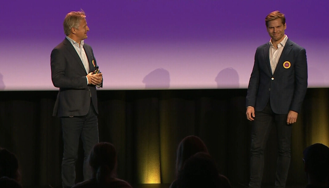 Claus Sonberg og Henrik Schwabe snakker om stordata på Høstseminaret. Claus Sonberg og Henrik Schwabe snakker om stordata på Høstseminaret.