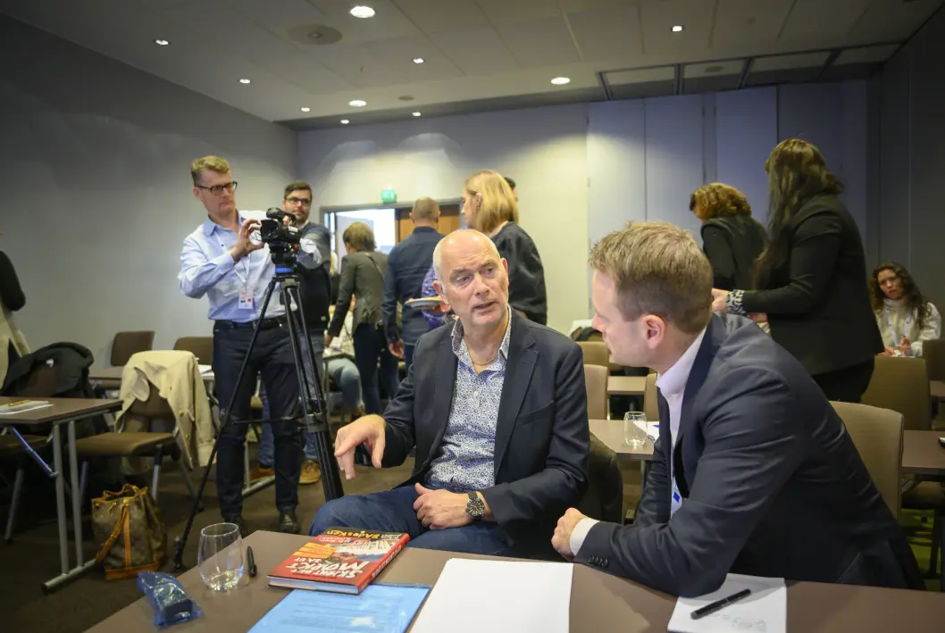Administrerende direktør Jan Morten Drange i ANFO og partner Per Øivind Skard i Otte på LLAs konferanse. Administrerende direktør Jan Morten Drange i ANFO og partner Per Øivind Skard i Otte på LLAs konferanse.