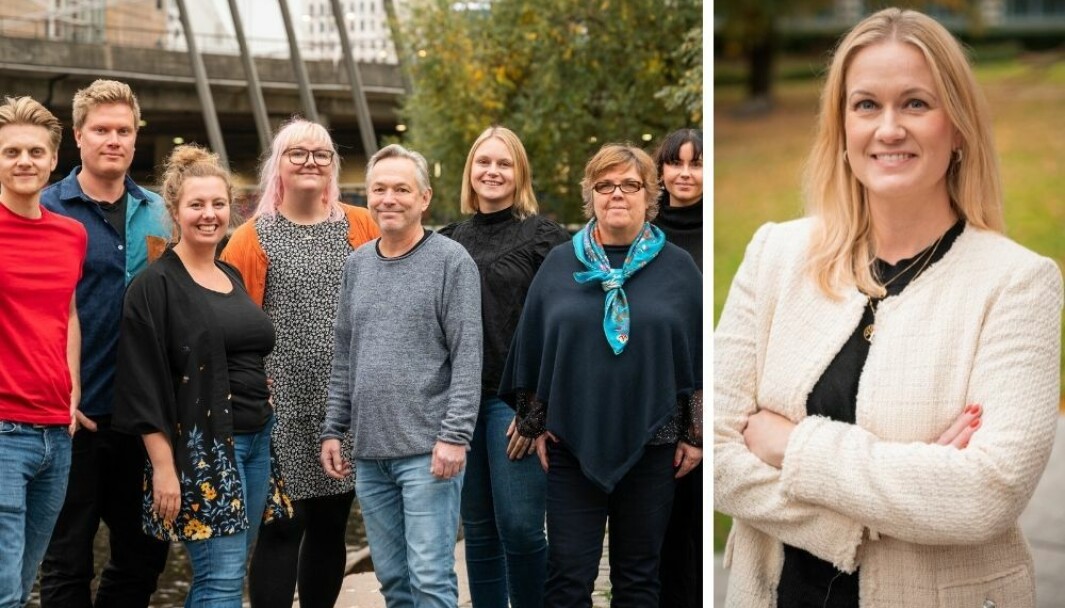 F.v. Kristoffer Seland Hellesmark, Morten Opedal, Thea Skyvulstad, Cecilie Opheim, Harald Hansen, Ona Groven-Nordbø, Janne Olsen, Karoline Marie Jensen og kommunikasjonssjef Marit Øimoen. F.v. Kristoffer Seland Hellesmark, Morten Opedal, Thea Skyvulstad, Cecilie Opheim, Harald Hansen, Ona Groven-Nordbø, Janne Olsen, Karoline Marie Jensen og kommunikasjonssjef Marit Øimoen.