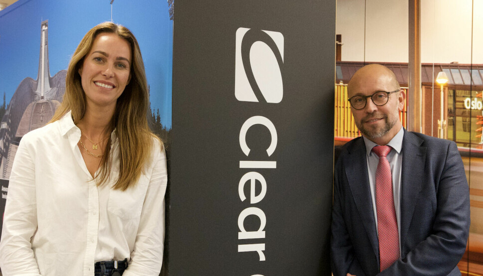 Press & PR Manager Cecilie Foss og Country Manager Dennis Højland Nyegaard i Clear Channel.