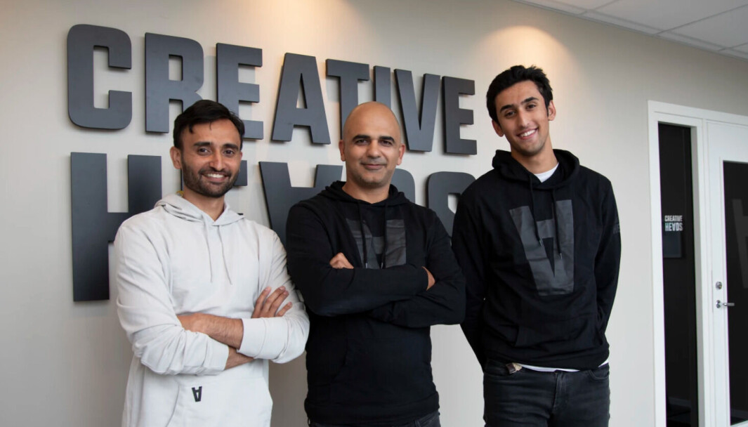 Waqar Rana, CTO i CH Tech, Abtin Rahmanian, CEO i Creative Heads og utvikler Saif Rana i CH Tech. Waqar Rana, CTO i CH Tech, Abtin Rahmanian, CEO i Creative Heads og utvikler Saif Rana i CH Tech.