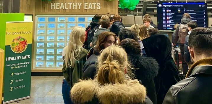 Fra lansering av Food Wall på Nationaltheateret stasjon i Oslo.