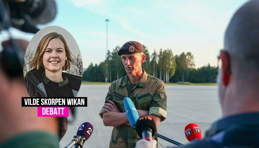 Vilde Skorpen Wikan mener forsvarssjef Eirik Kristoffersen bør ha mer medietrening.