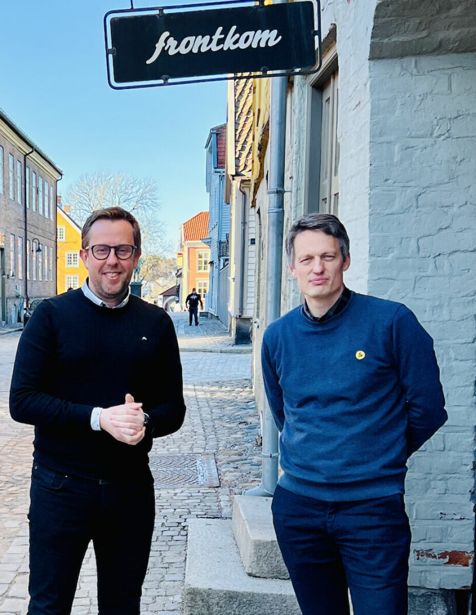 Magne Henriksen og CEO i Frontkom Fredrik Paus.