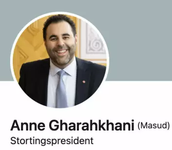 Stortingspresident Masud Gharahkhani har opprettet en ny LinkedIn-profil med nytt navn for å støtte og opplyse om Arne-kampanjen.