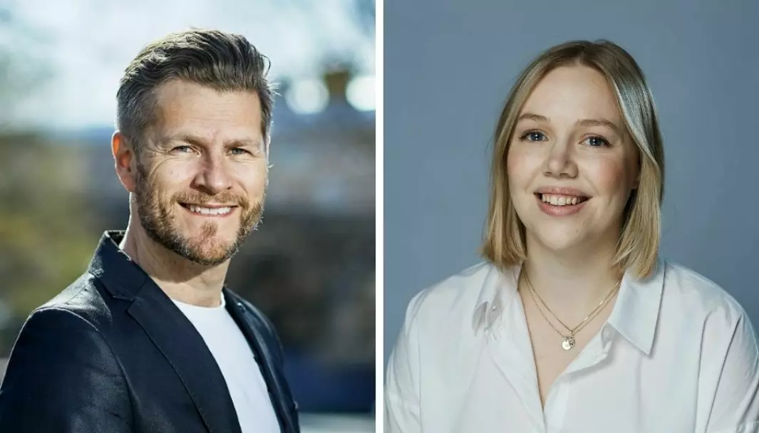 Leder i sentralstyret i Kommunikasjonsforeningen Svein Inge Leirgulen og Malin Sundby Revaa, som blir konstituert Daglig leder i Kommunikasjonsforeningen i juni.
