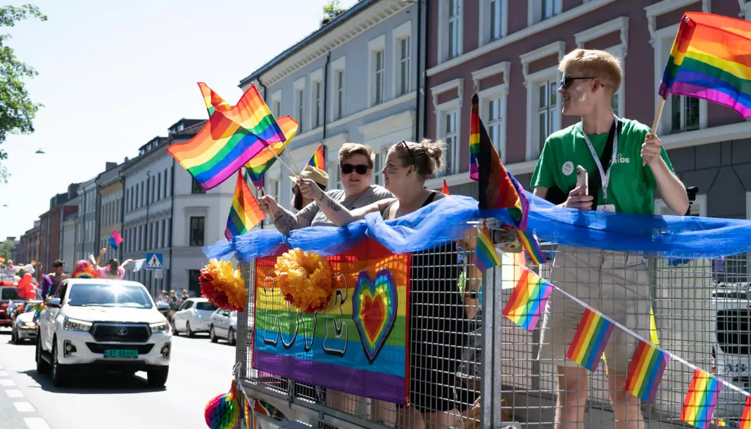 Fra Oslo Pride-paraden i 2021.