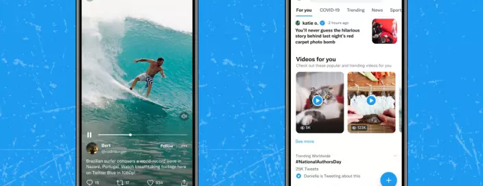 Twitter tar en TikTok – lanserer fullskjerm videospiller