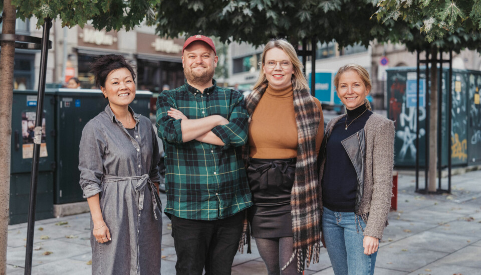 Content teamet i Publicis vokser: F.v. Maria Egeland, Simen Pedersen, Ingrid Nordheim og Nicoline Haugsvær.
