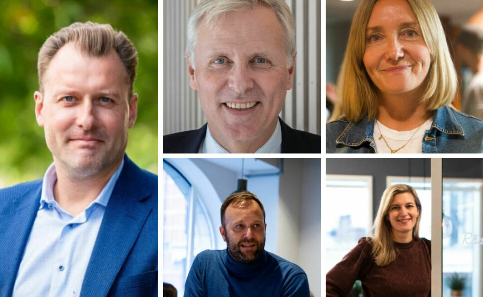 Severin Roald, Per Høiby, Bente Kvam Kristoffernsen, Sindre Beyer og Anette Jamtvedt sier alle til KOM24 at de som byråtopper ikke har begynt å stramme til livreima i sine byrå før 2023.