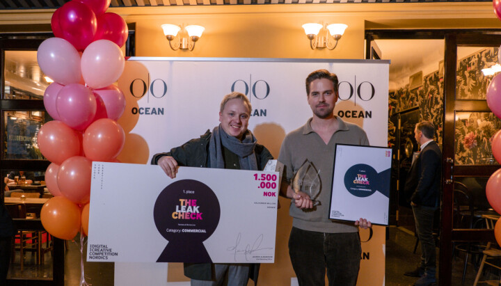 WAL stakk av med seieren i kategorien Commercial, med kampanjen «The leak check» for Norrøna. F.v. Kristian Haukland og Simen Ødemotland Instefjord.