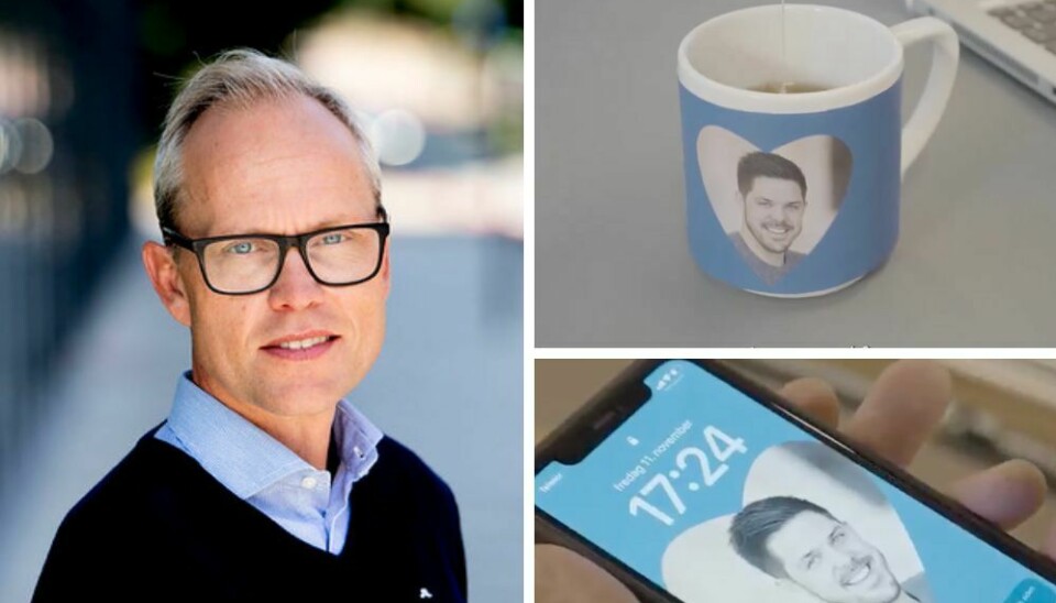SpareBank 1 SR-Bank og sjeføkonom Kyrre Knudsen (t.v.), er stor fan av Easee og gründer Jonas Helmikstøl (t.h.), som de har inviterert til en kopp te.