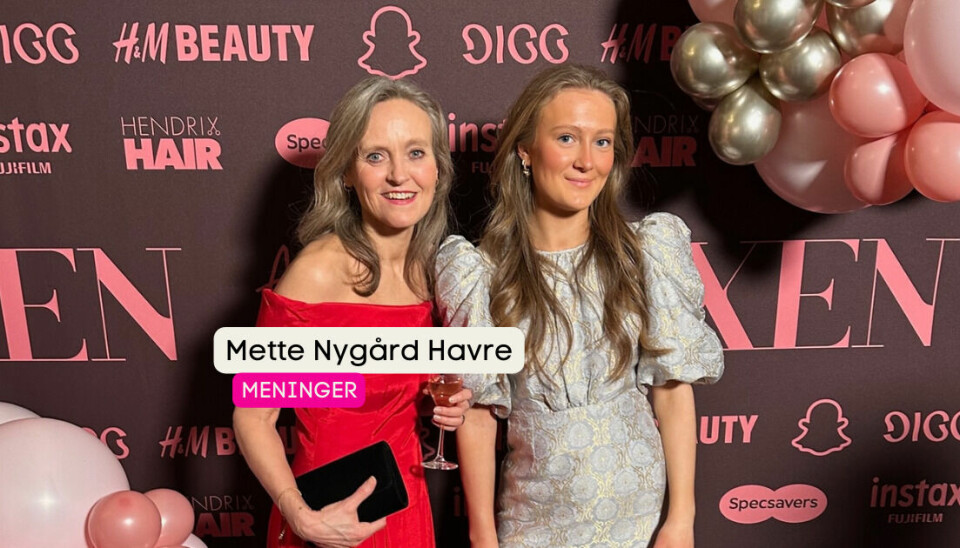 Mette Nygård Havre tok med seg datteren sin på den røde løperen under Vixen Awards.