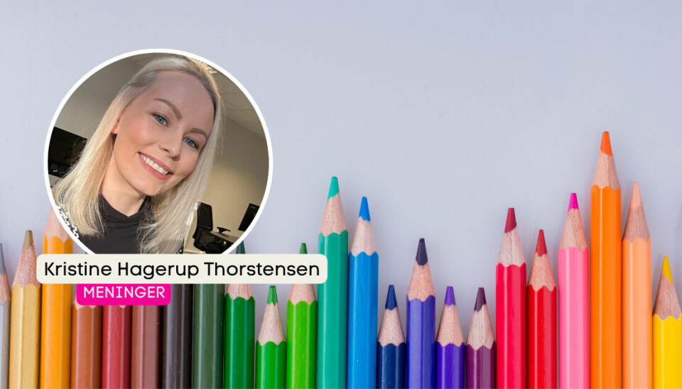 Kristine Hagerup Thorstensen har hatt lyst til å leve av skriving siden barndommen. Illustrasjonsbilde med fargerike blyanter.