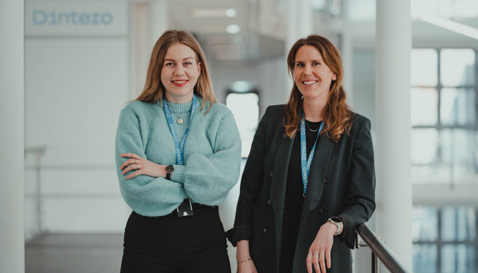 F.v. Helene Kvale tiltrer rollen som digital markedsansvarlig i Dintero. Her sammen med markedssjef Kaja T. Amundsen. F.v. Helene Kvale tiltrer rollen som digital markedsansvarlig i Dintero. Her sammen med markedssjef Kaja T. Amundsen.