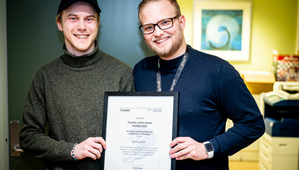 Young Lions Media 2023. Petter Ellingvåg Diesen og Jesper Urban Mikkelsen stakk av med seieren i Young LionsMedia.
